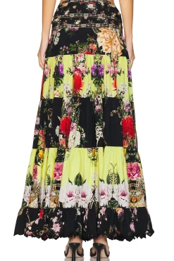 Wrap Skirt With Gathered Panels