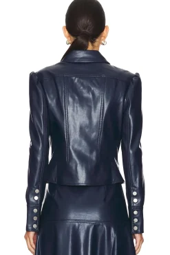 Wyatt Vegan Leather Zip Up Jacket