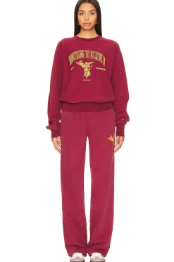 X DANIELLE GUIZIO Reverse Weave Flare Sweatpants