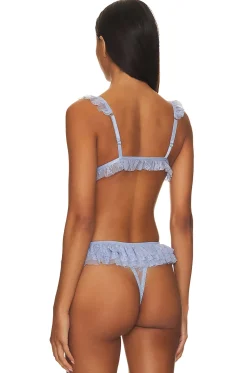 x Intimately FP Feeling Frilly Triangle Bralette In Blue