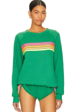 X REVOLVE 5 Stripe Crew Sweatshirt
