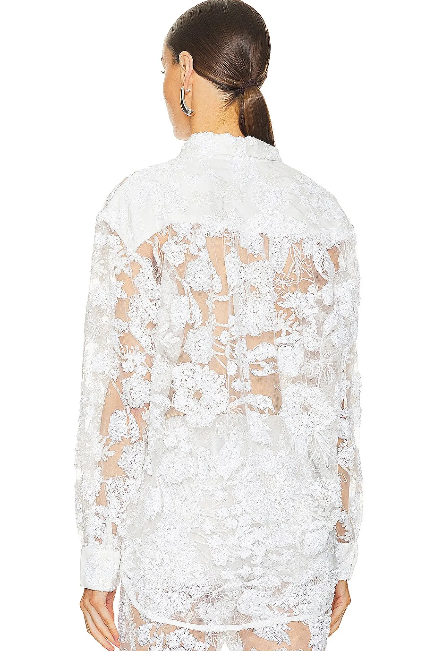 x REVOLVE Cara Embroidered Button Down Blouse