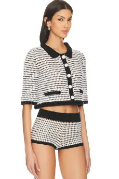 X Revolve Crochet Cropped Cardigan