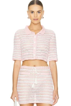 X Revolve Crochet Cropped Cardigan