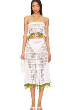 X Revolve Crochet Midi Skirt