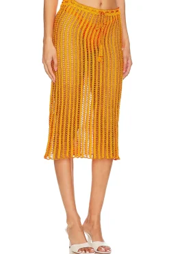 X Revolve Crochet Midi Skirt