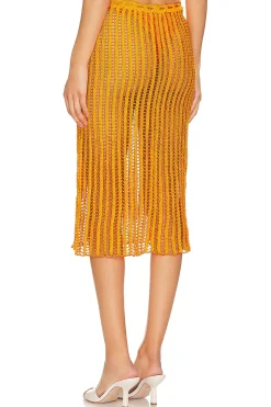 X Revolve Crochet Midi Skirt
