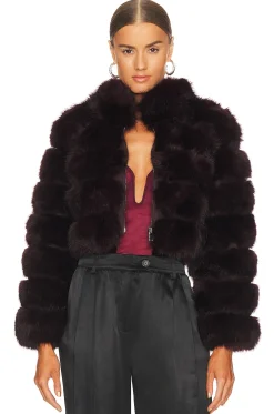 x REVOLVE Faux Fox Fur Jacket