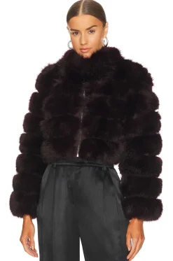 x REVOLVE Faux Fox Fur Jacket