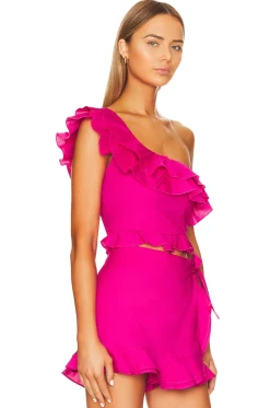 x REVOLVE Leni Ruffle Top