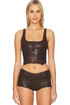 x REVOLVE Mirage Leather Vest