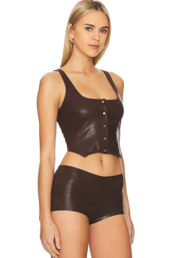 x REVOLVE Mirage Leather Vest