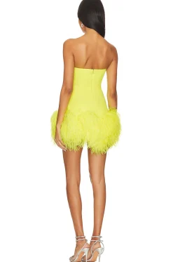x REVOLVE Neon Feathers Mini Dress
