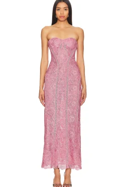 X Revolve Paris Lace Midi Dress