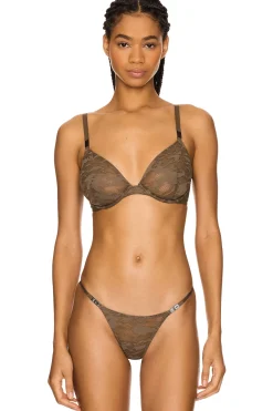 X Savage Camo Lace Plunge Bra