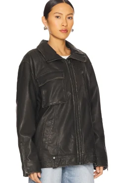 x We The Free Buckle Up Faux Leather Jacket