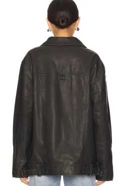 x We The Free Buckle Up Faux Leather Jacket