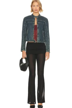 x We The Free Fast Lane Denim Moto Jacket