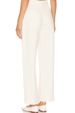 x We The Free Palmer Cuffed Wide Leg In Eggshell