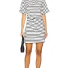 Zeus Short Sleeve Draped T-shirt Dress