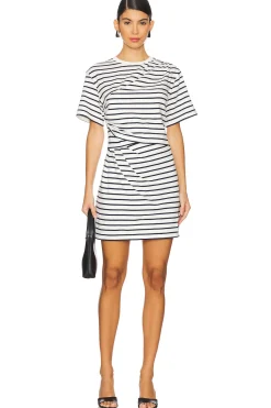 Zeus Short Sleeve Draped T-shirt Dress