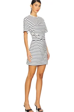 Zeus Short Sleeve Draped T-shirt Dress